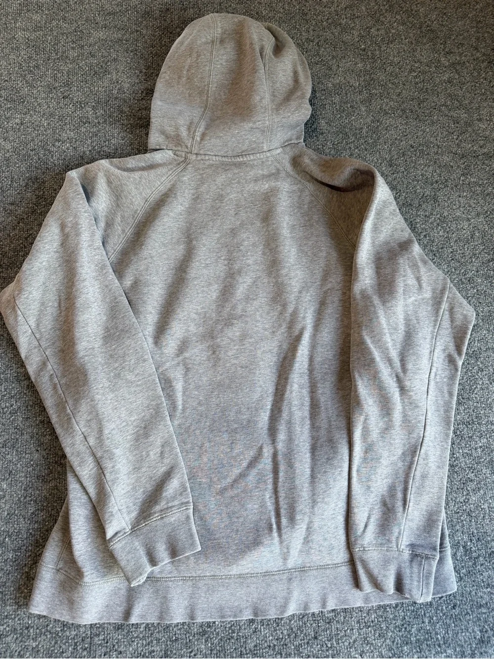 Jordan Gray Hooded Pullover with White Jumpman Embroidered L